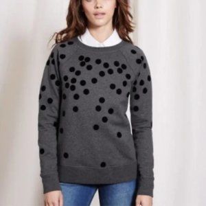 Boden Sweatshirt with Black Polka dots